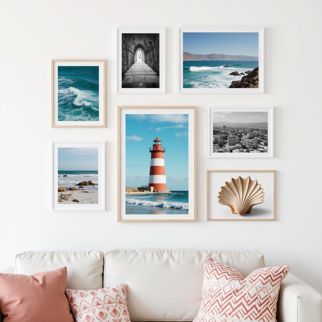 Coastal Themed Gallery Wall