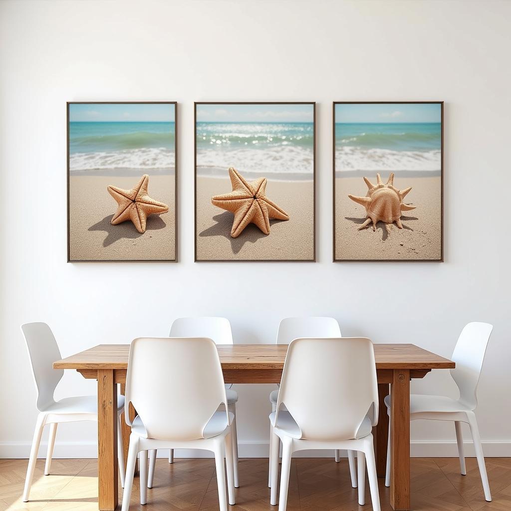 Coastal Wall Art in Dining Area