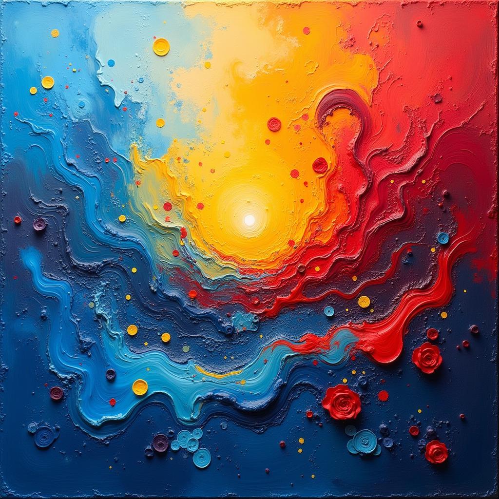 Colorful Abstract Art on Canvas