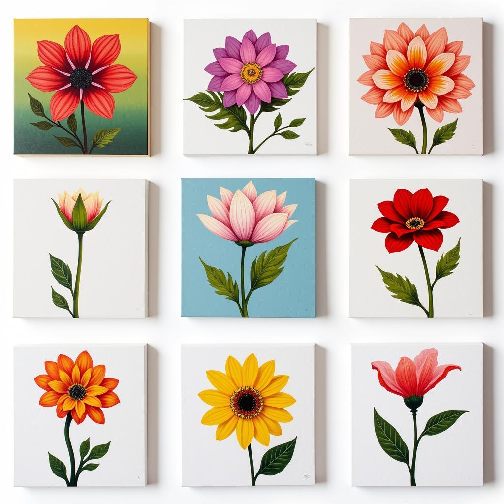 Colorful Flower Wall Art Styles