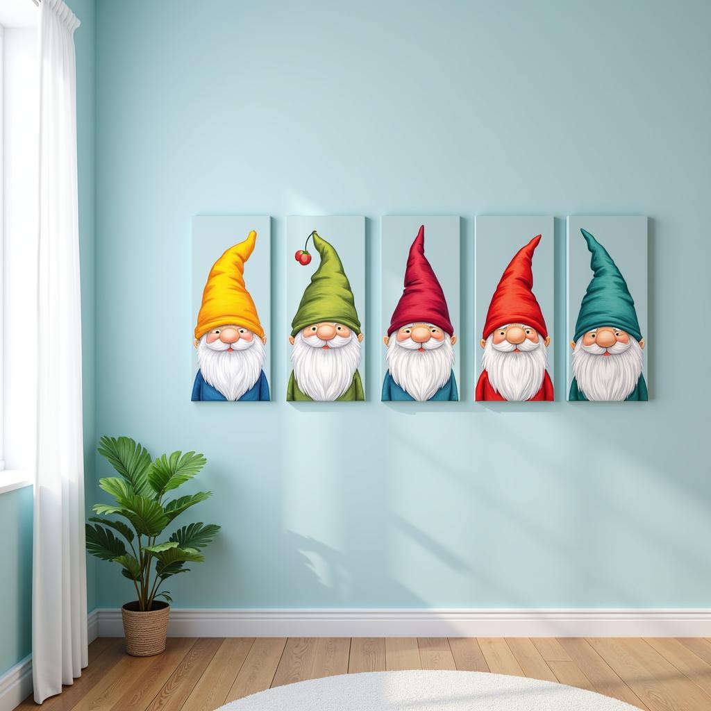 Colorful Gnome Canvas Print Collection