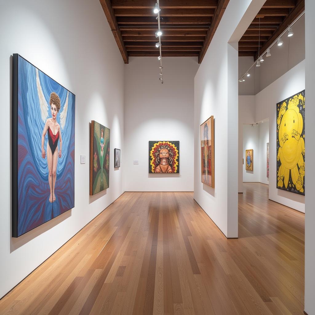 Inside a modern art gallery in Santo Domingo