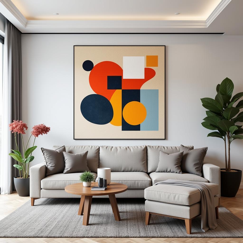 Contemporary Art Prints in a Living Room