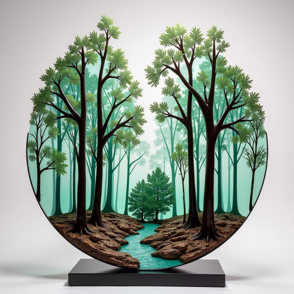 Contemporary Black Forest Inspired Sculpture