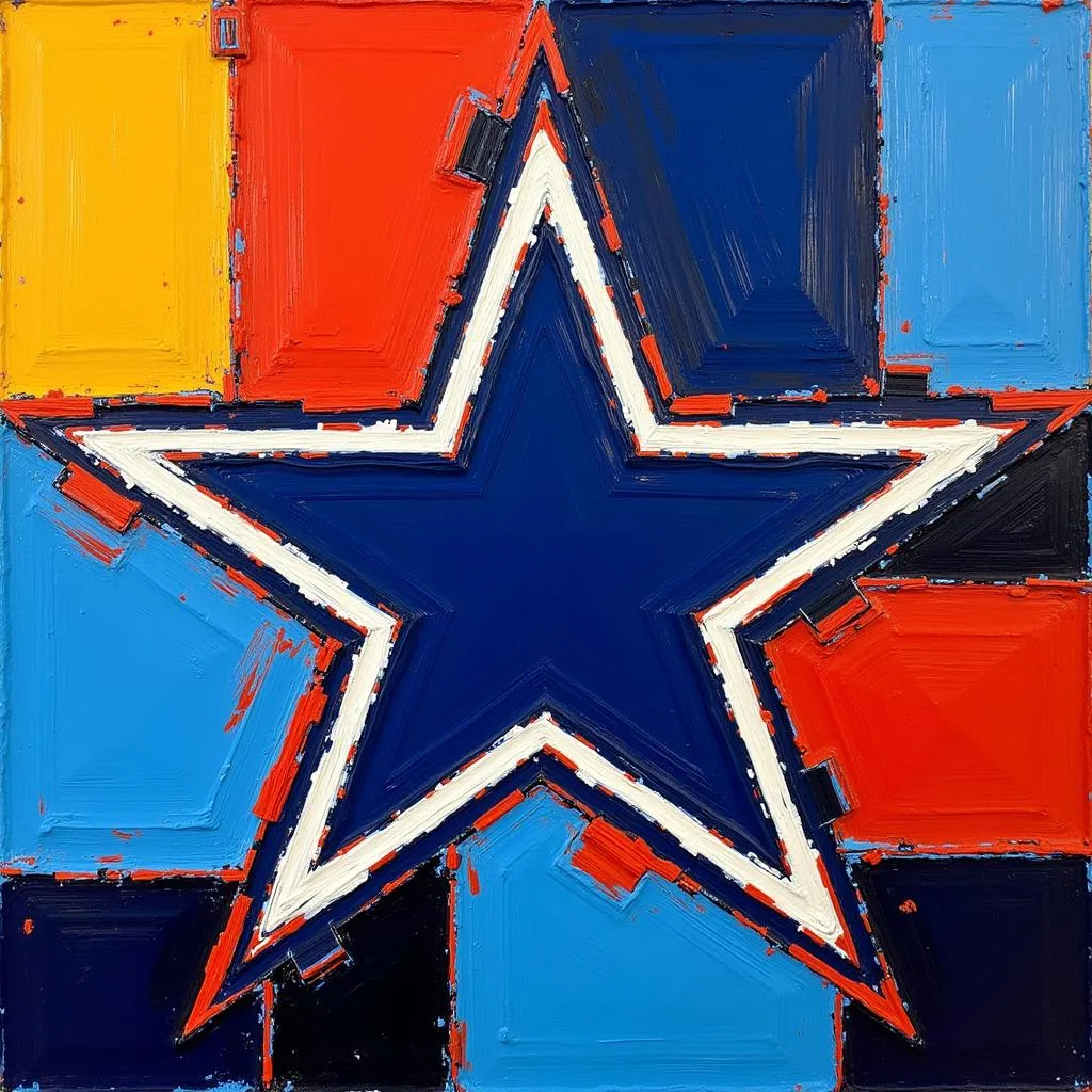 Modern Abstract Cowboys Art