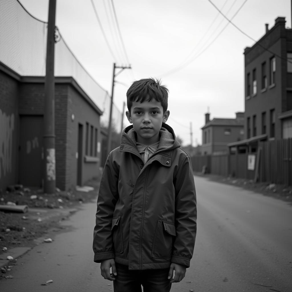 Contemporary Photograph of a Boy in an Urban Landscape