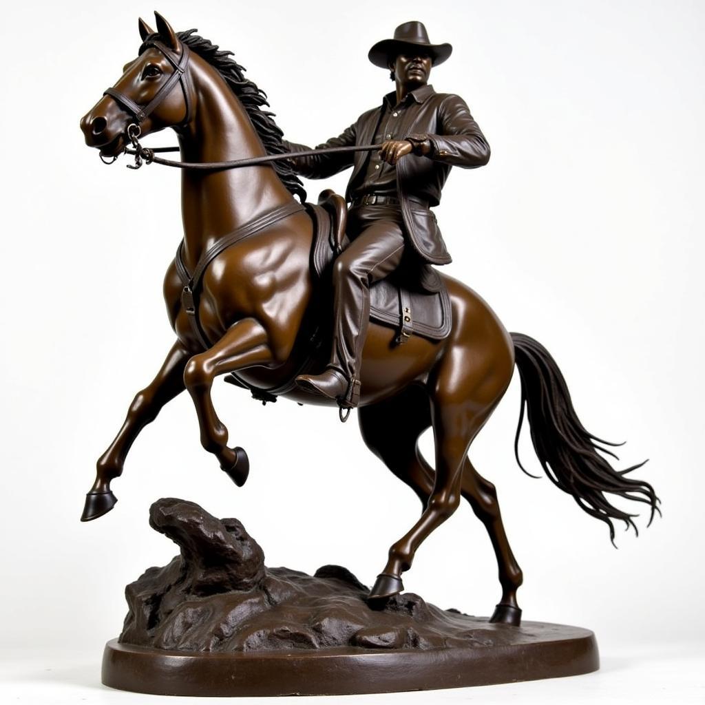 Coors Western Art Show: Bronze Sculpture of Cowboy and Horse