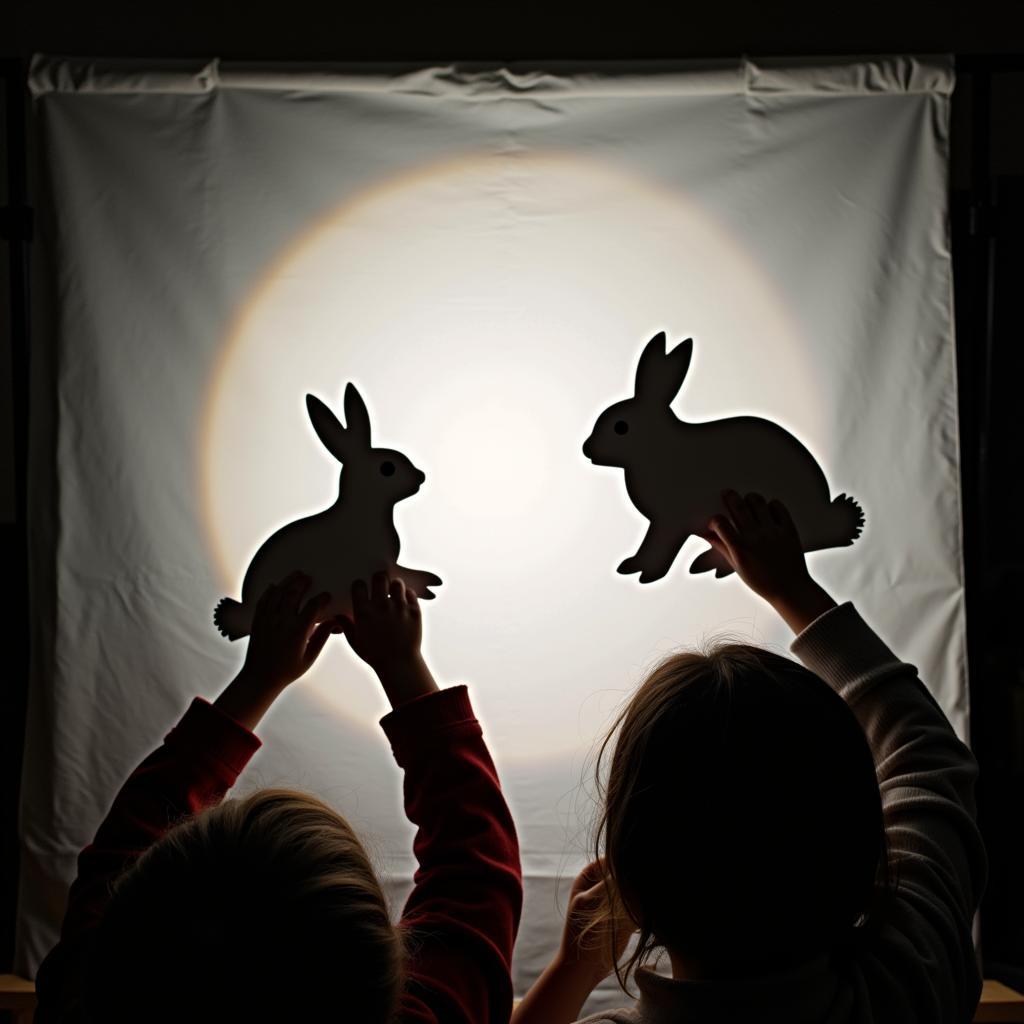 Creating Shadow Puppets of "Goodnight Moon" Characters