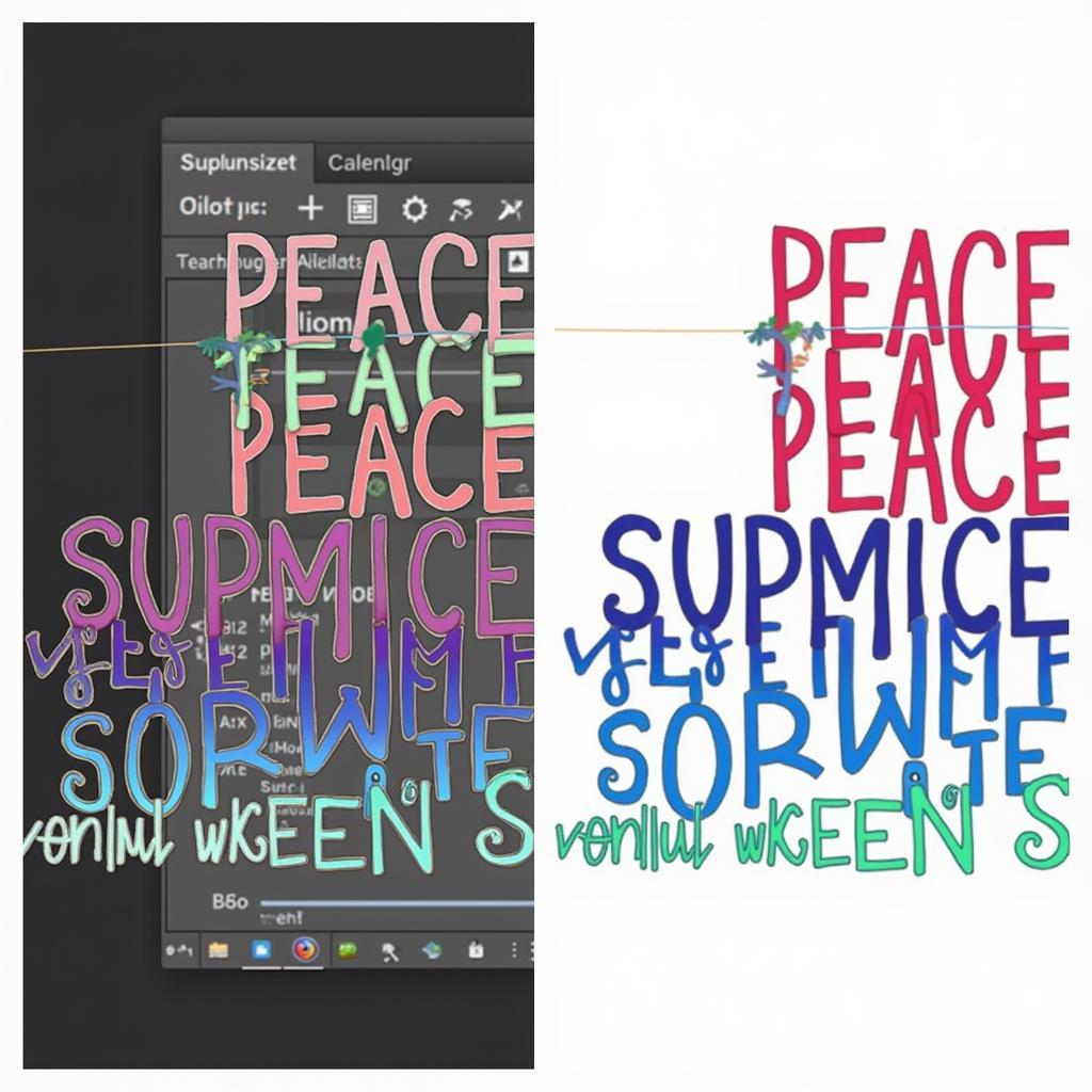 Creating Word Art Peace Digitally