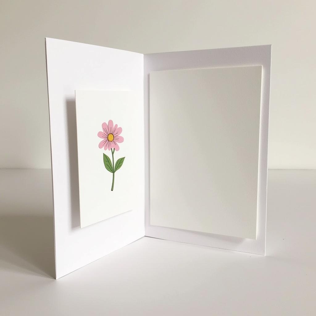 Note card art incorporated into a handmade greeting card