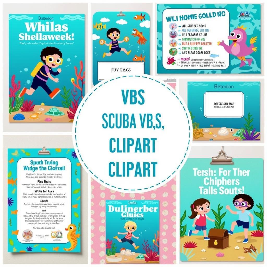 Examples of how to use scuba VBS clipart creatively in VBS materials