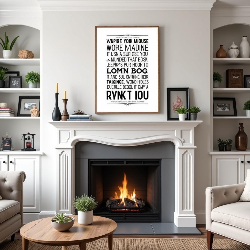 Custom Song Wall Art in a Living Room