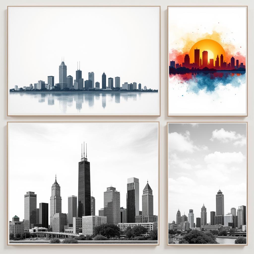 Dallas skyline wall art styles: Modern, abstract, and photographic options