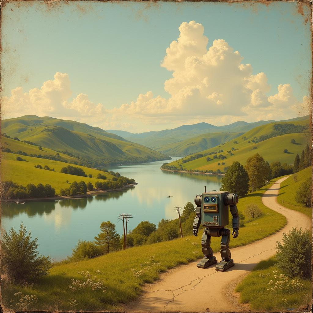 Robot Landscape Painting by Dave Pollot