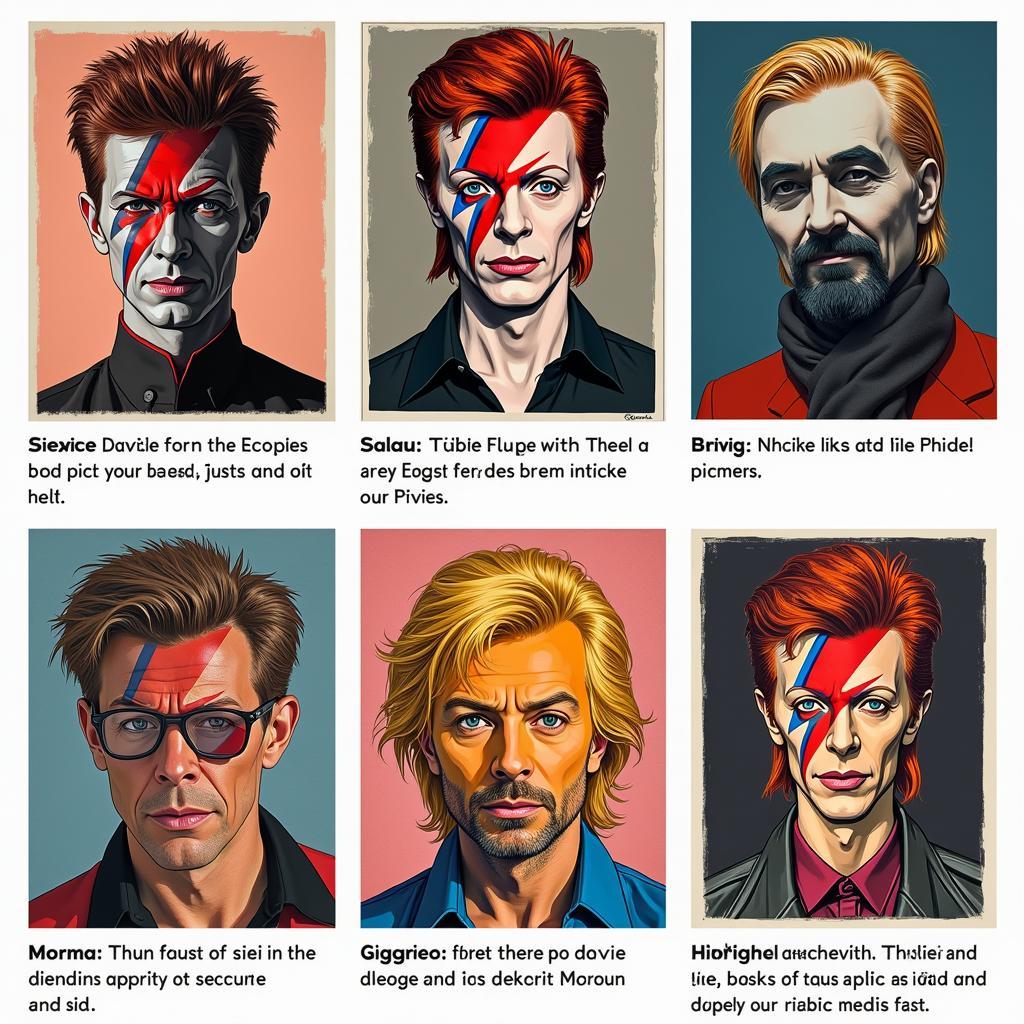 David Bowie's artwork featuring masks