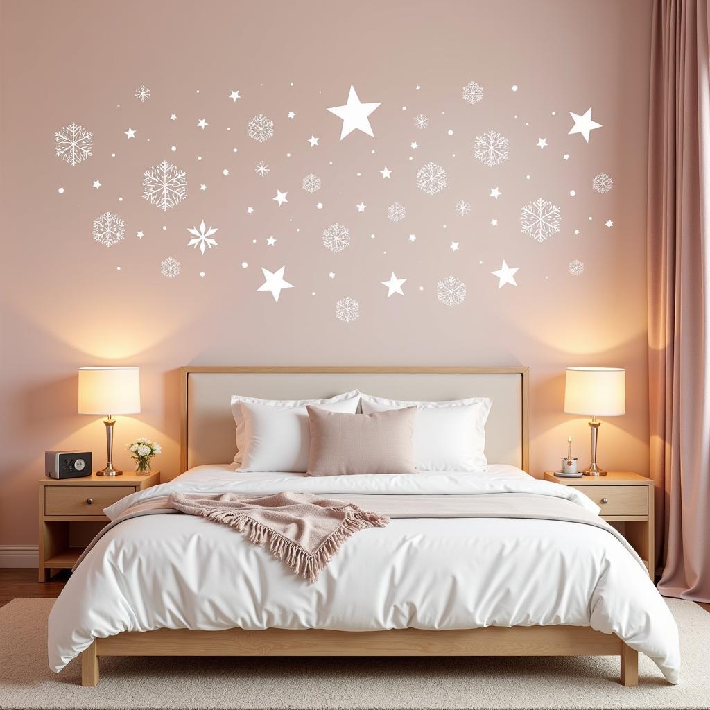 Decor phòng ngủ lãng mạn với Christmas vinyl wall art