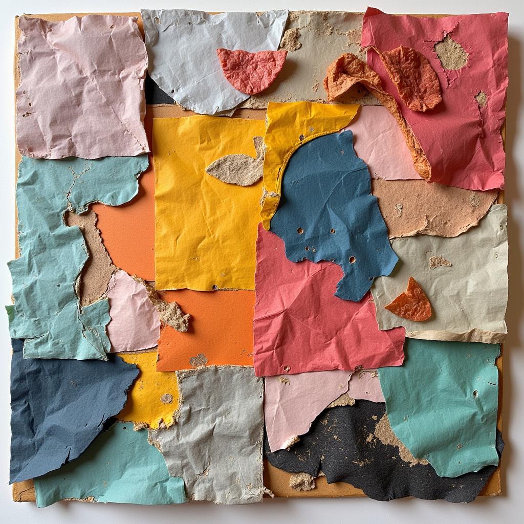 Layered Deli Paper Collage Art