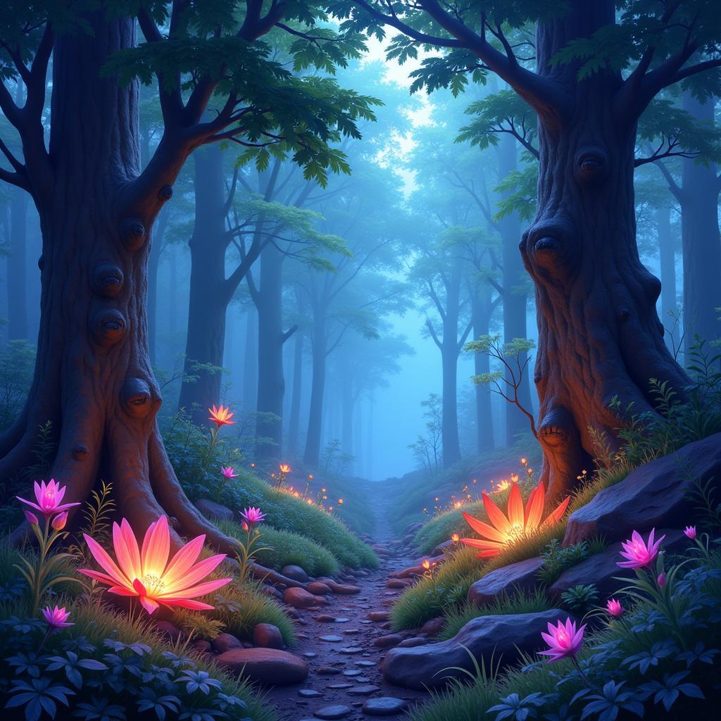 Demeter Art: Digital Painting of Enchanted Forest