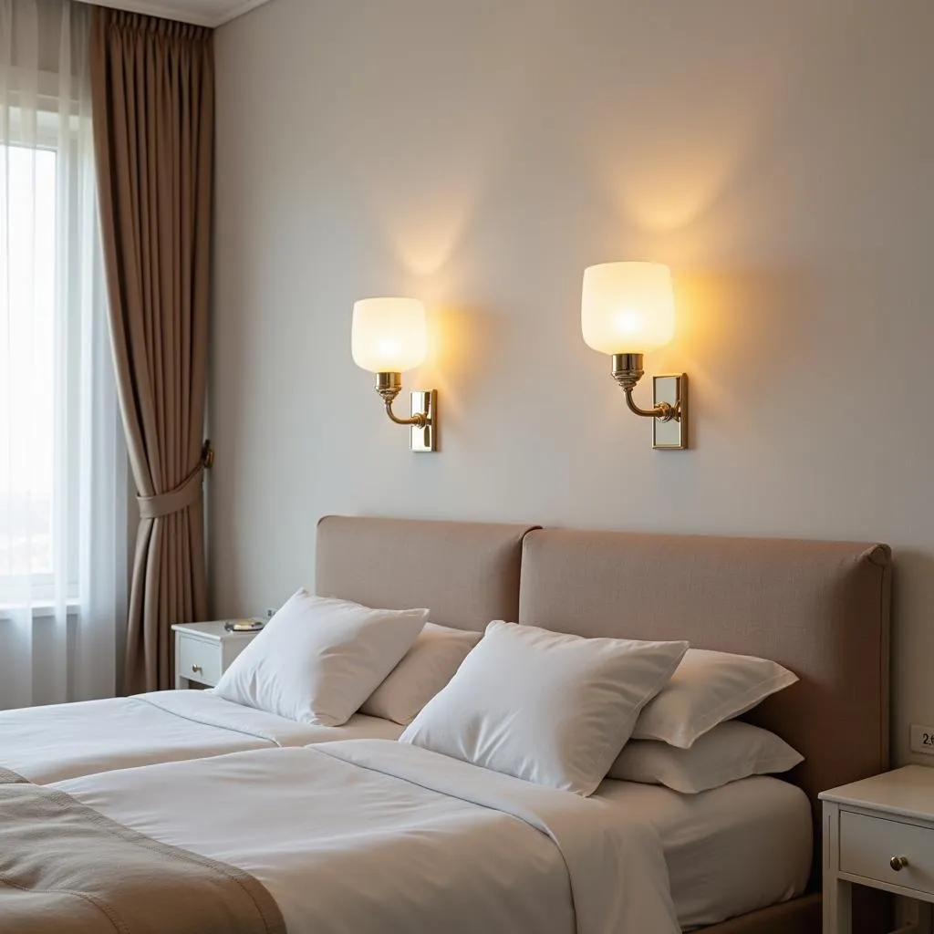 Modern Bedroom with Art Deco Wall Sconces