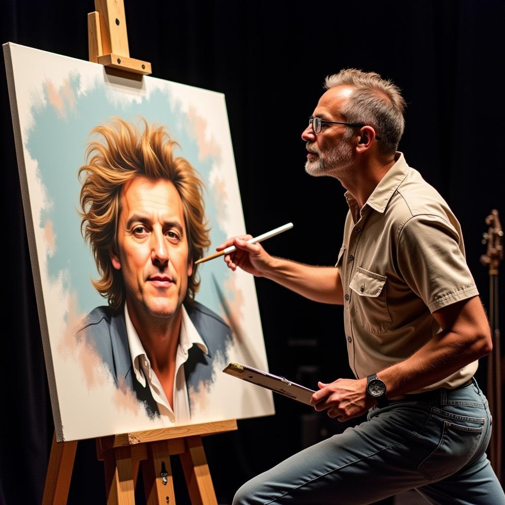 Denny Dent painting live on stage