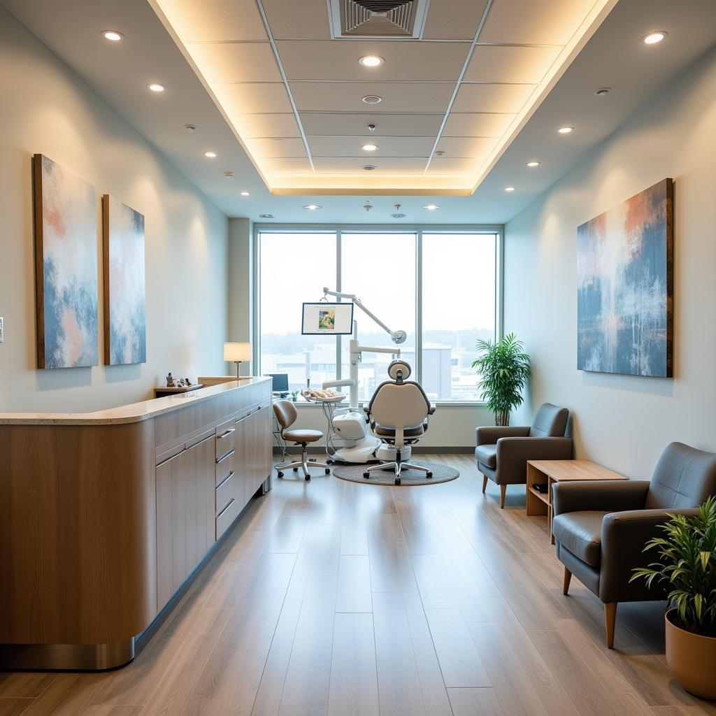 Modern dental clinic interior with state-of-the-art equipment