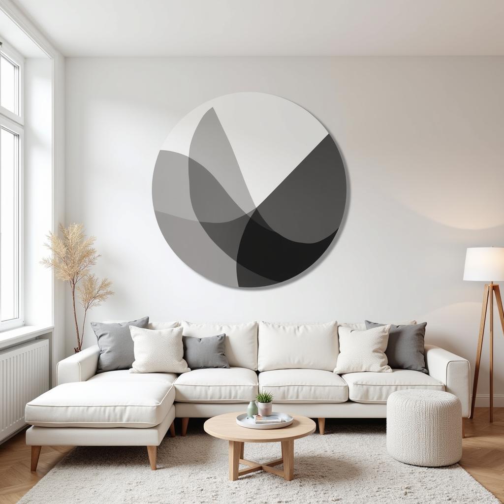 Modern Living Room with Designer Wall Art Stickers