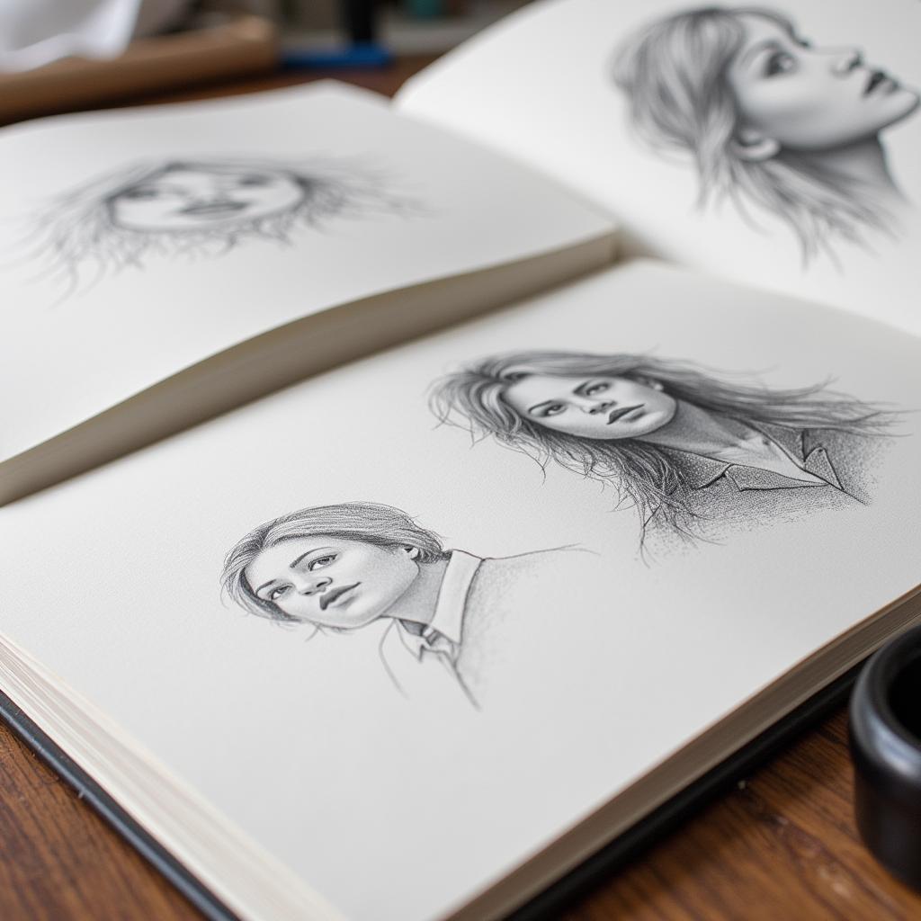 Detailed Pencil Sketches Drawing Book