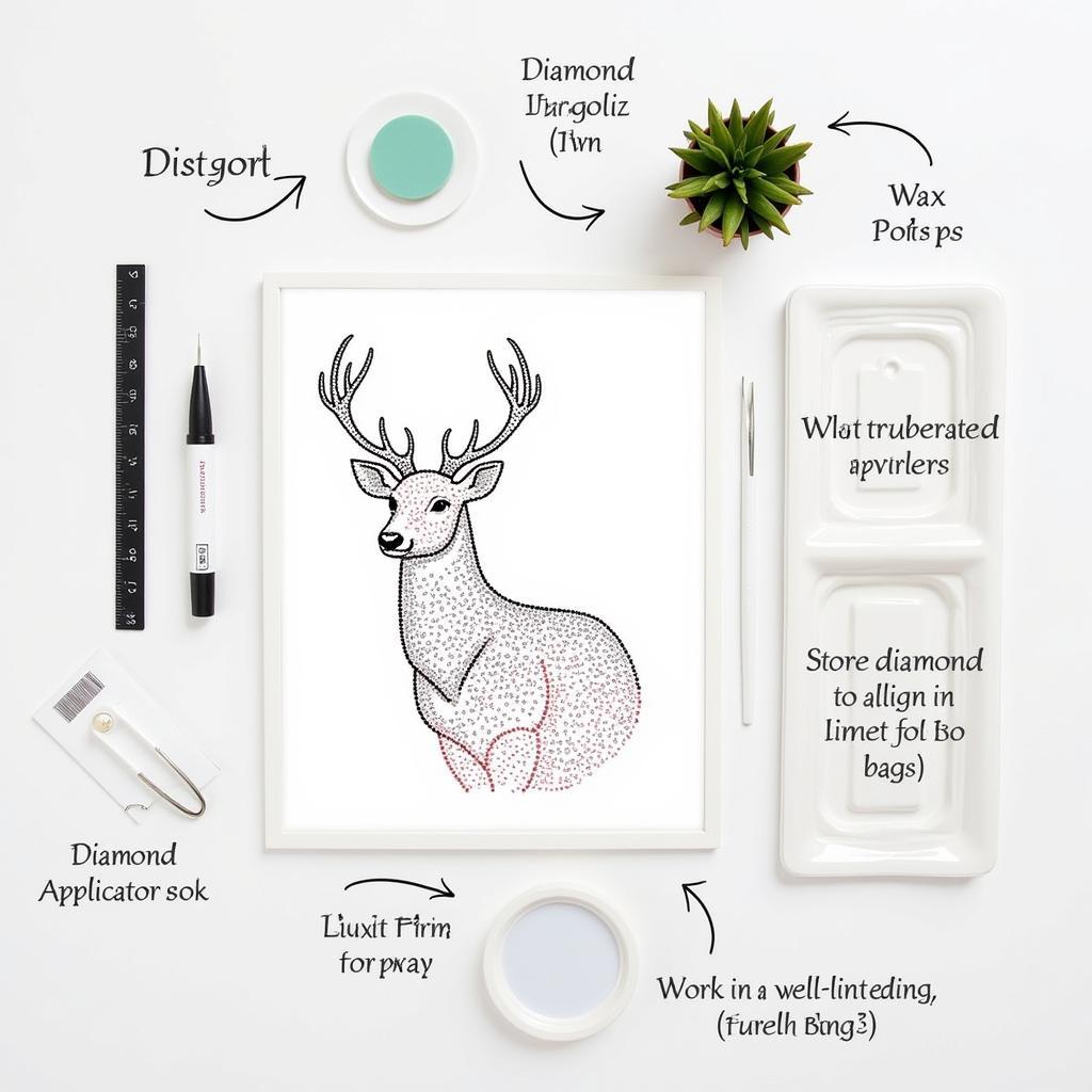 Essential tools and tips for working on diamond art deer projects