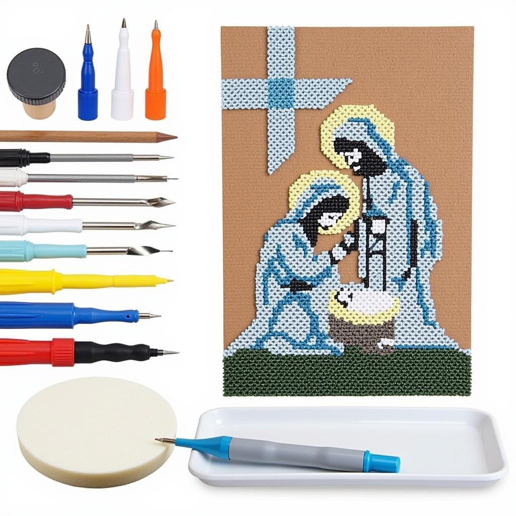 Diamond Art Nativity Scene Kit