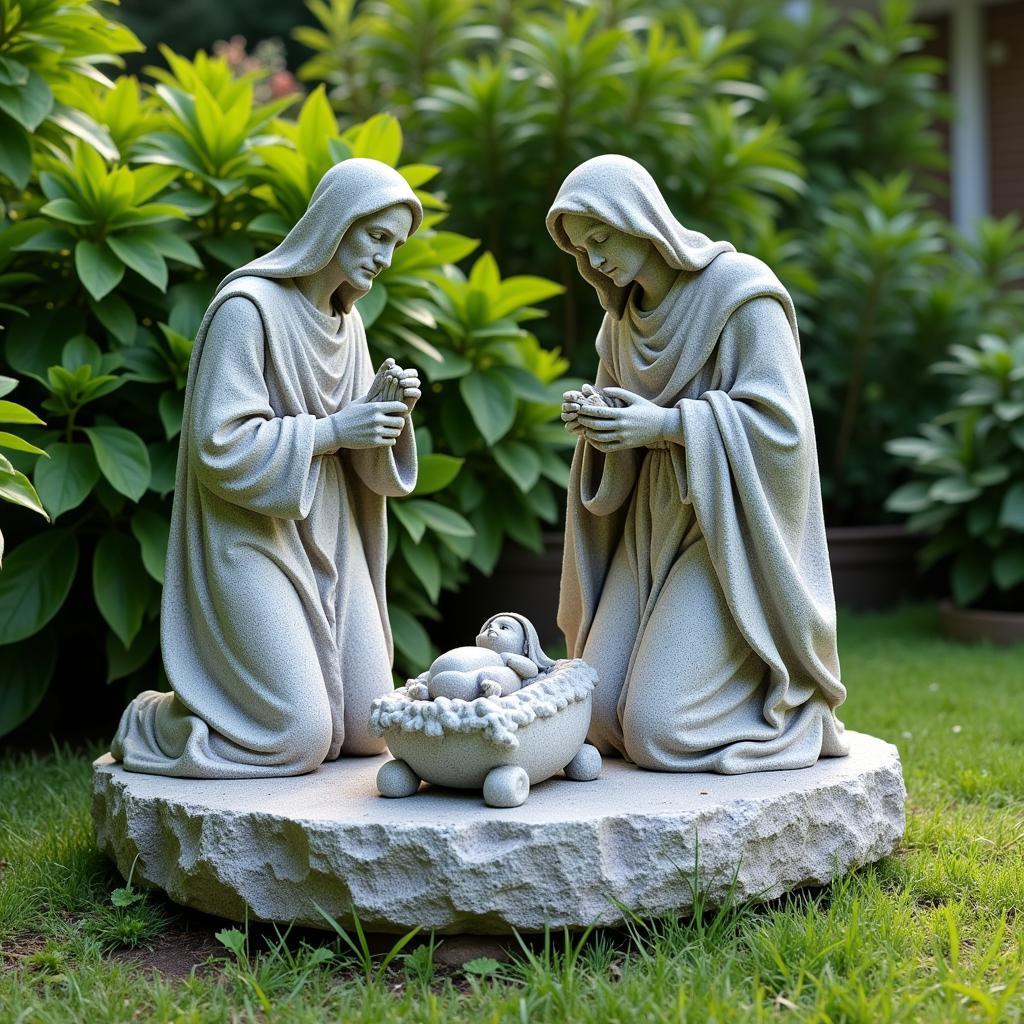 Điêu khắc Art Nativity bằng đá