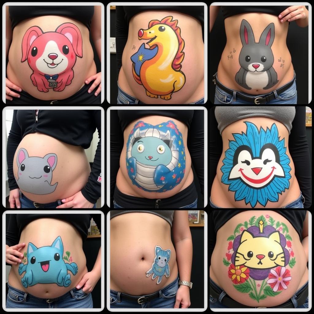 Various Belly Art Styles