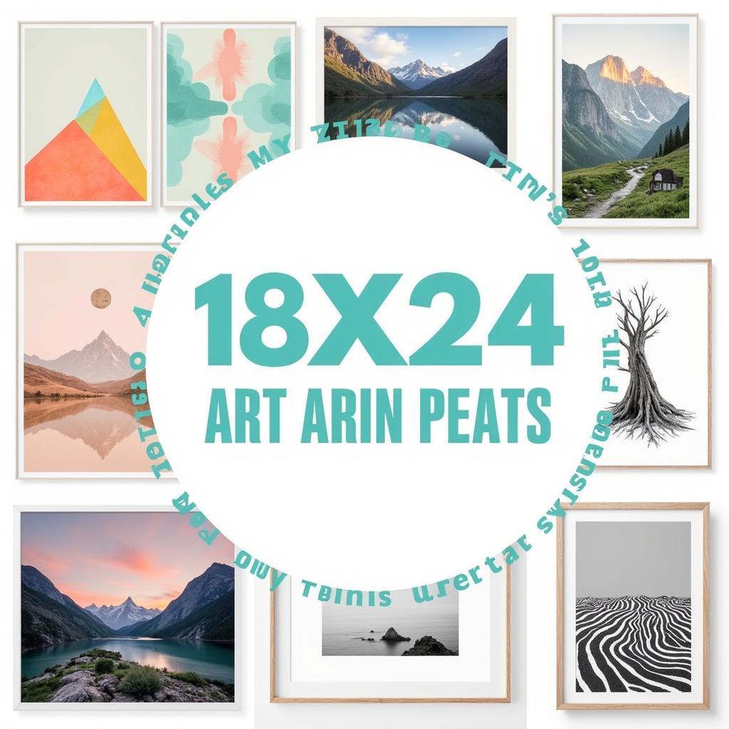 A collection of 18x24 art prints in various styles