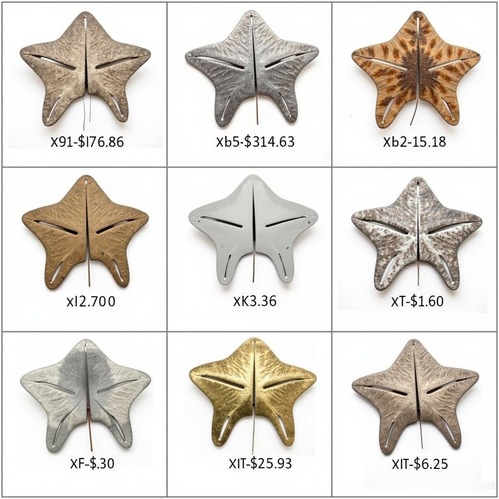 Various Styles of Metal Sand Dollar Wall Art