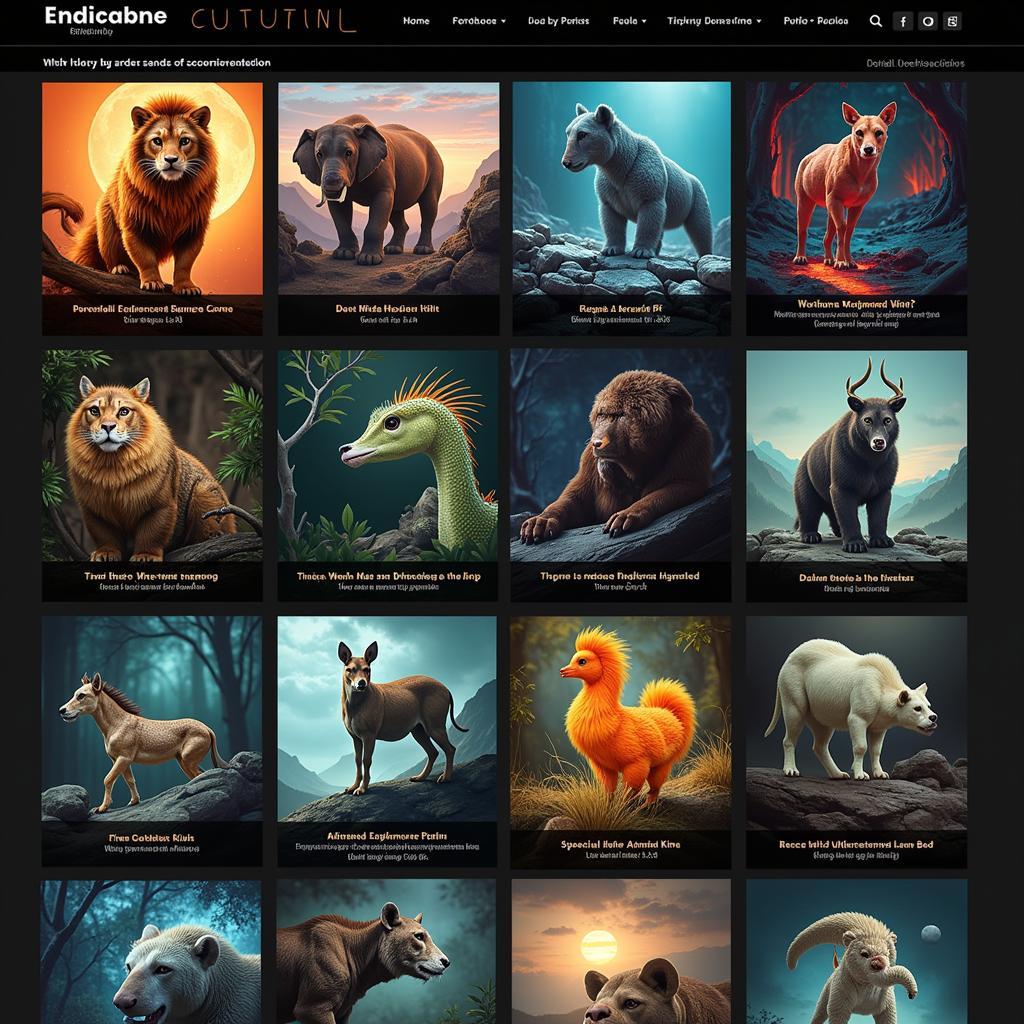 Digital Art Highlighting Endangered Species