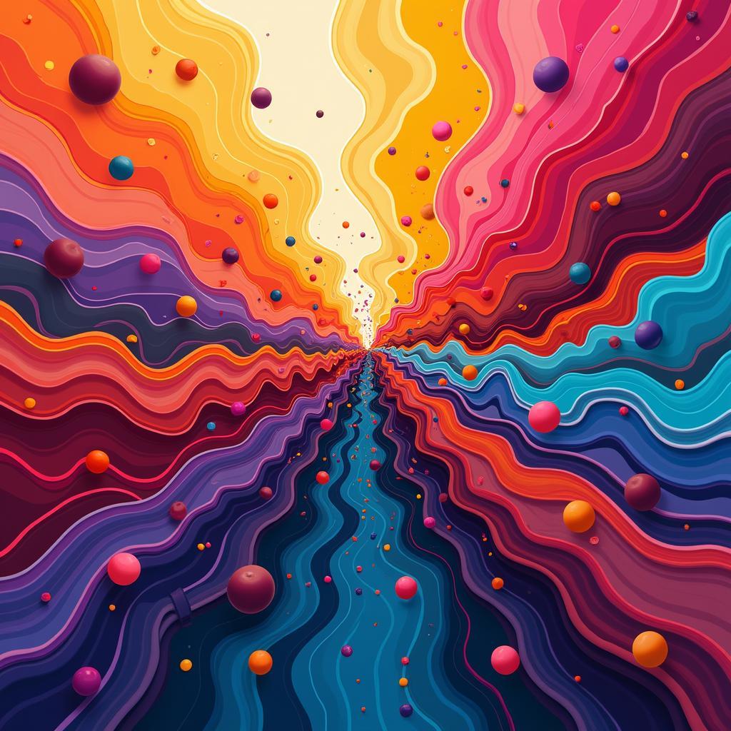 Digital Art Explosion of Colors