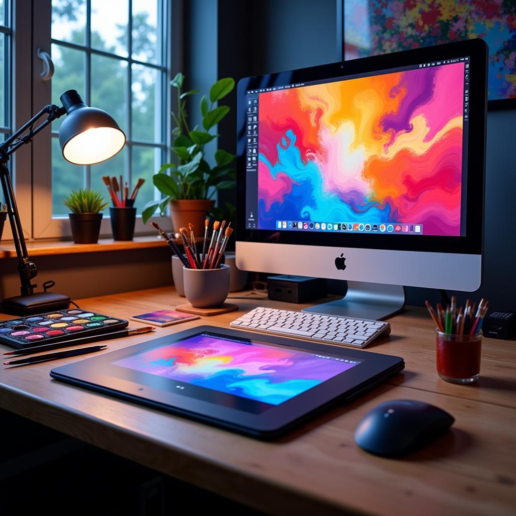 Digital Artist Studio Workspace