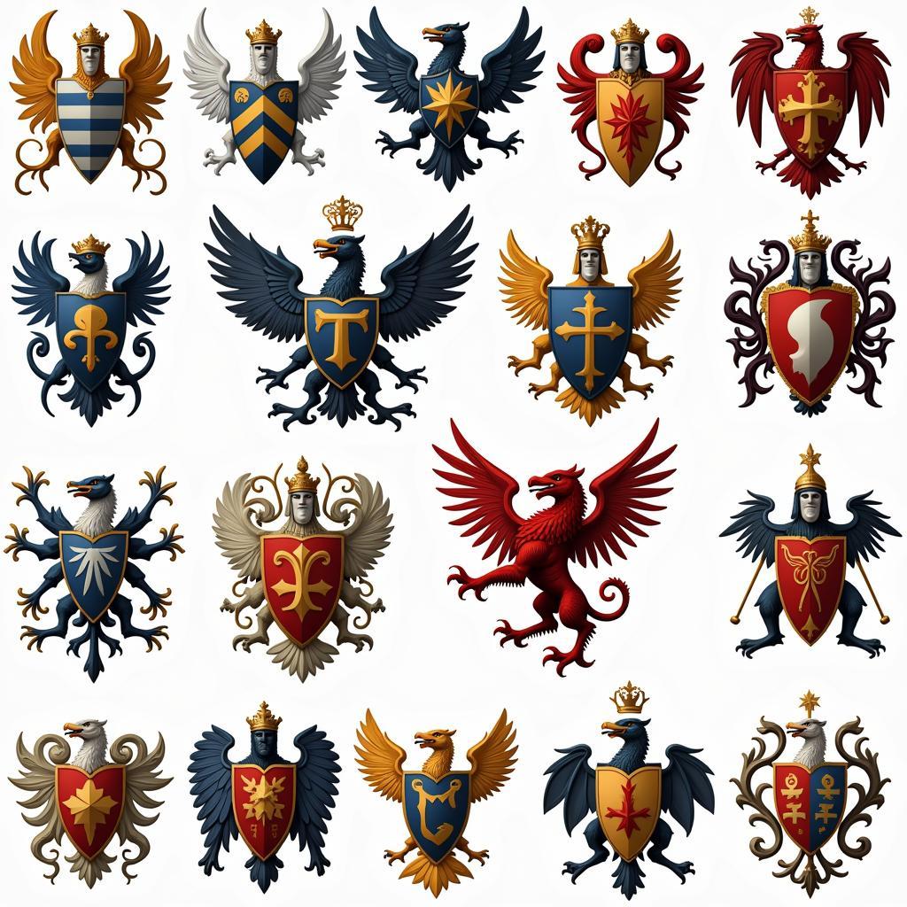 Collection of Diverse Digital Coat of Arms Designs