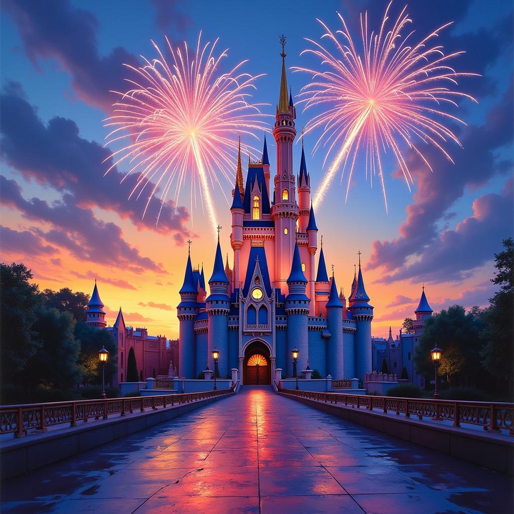 Cinderella's Castle Oil Painting