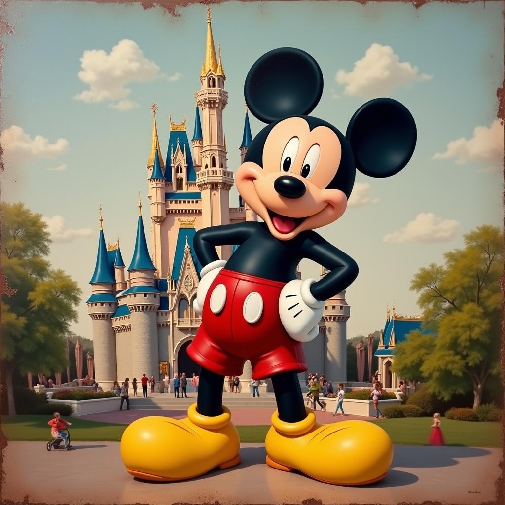 Mickey Mouse Oil Painting