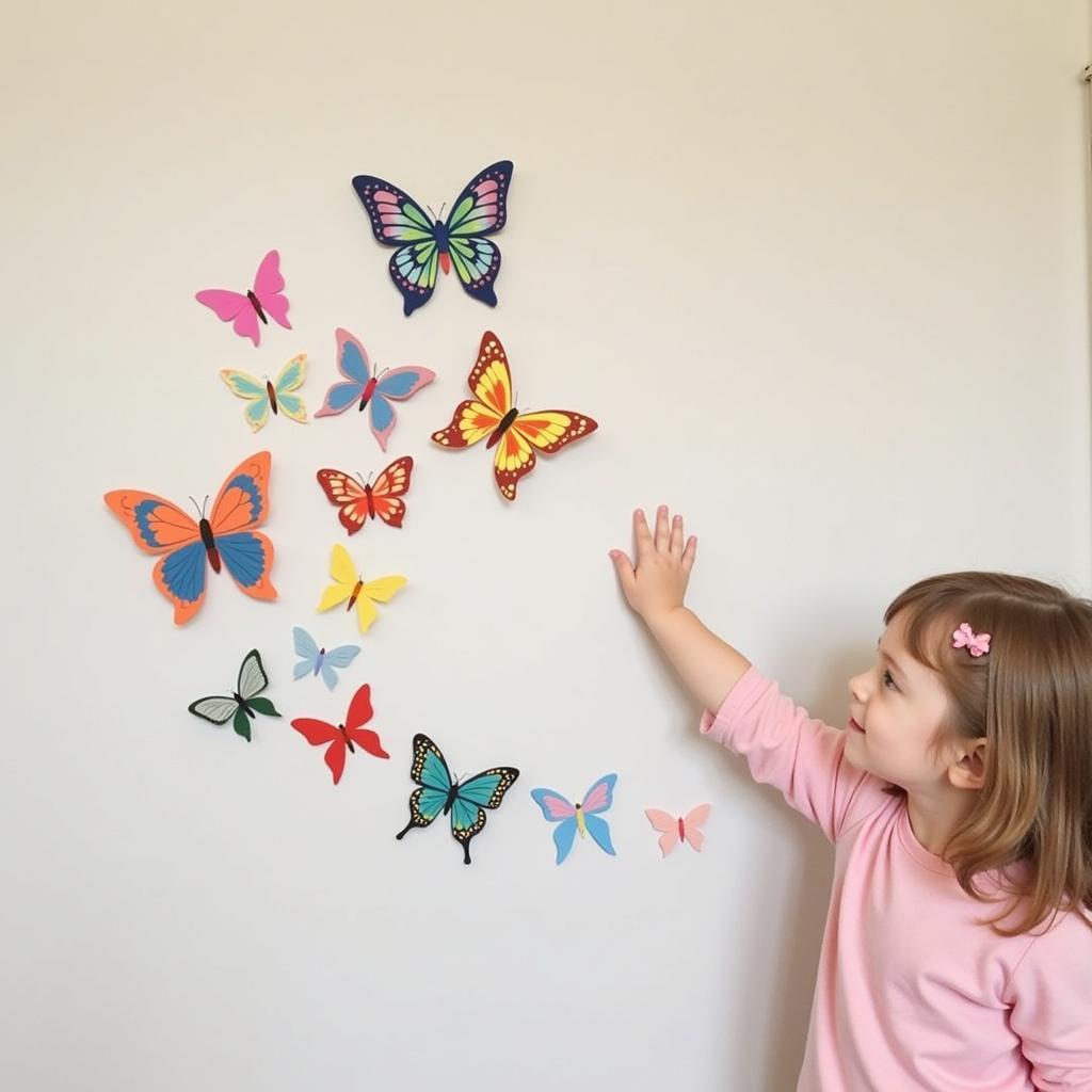 DIY 3D Butterfly Wall Art for Nursery