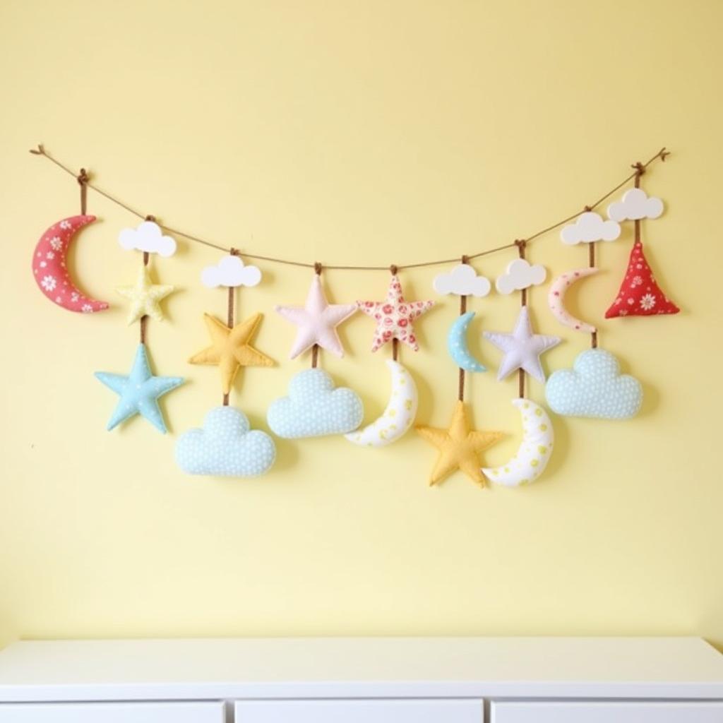 DIY Baby Room Wall Art with Fabric Wall Hangings