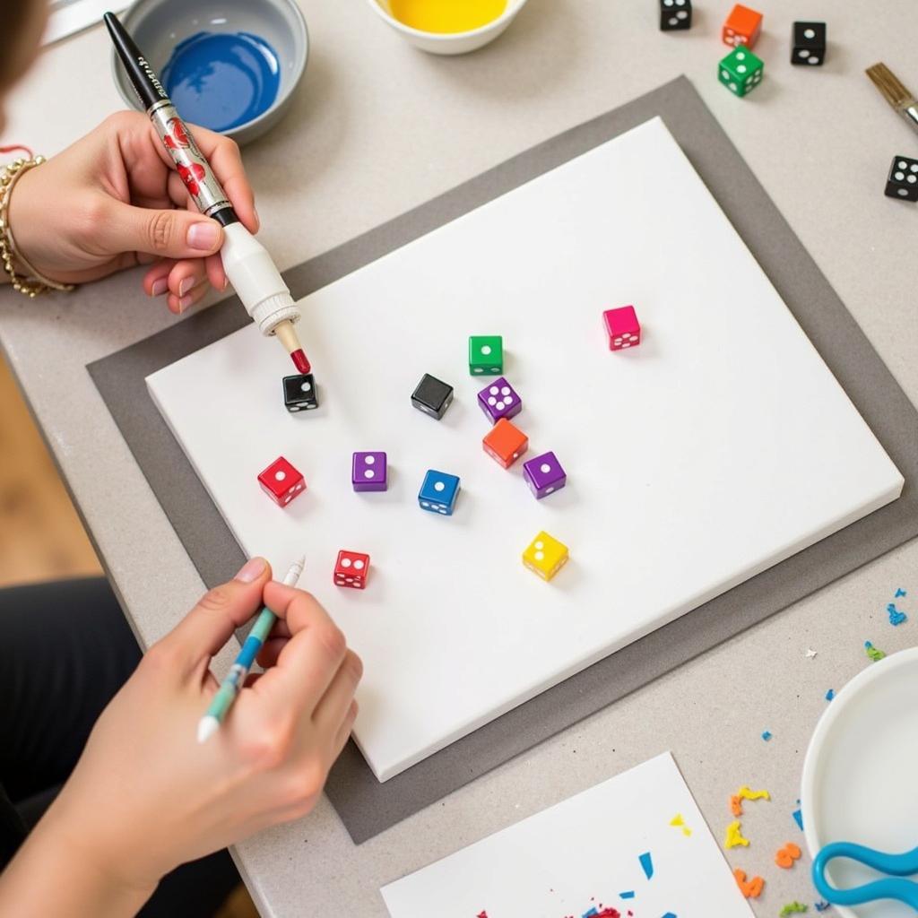 Creating DIY Dice Wall Art