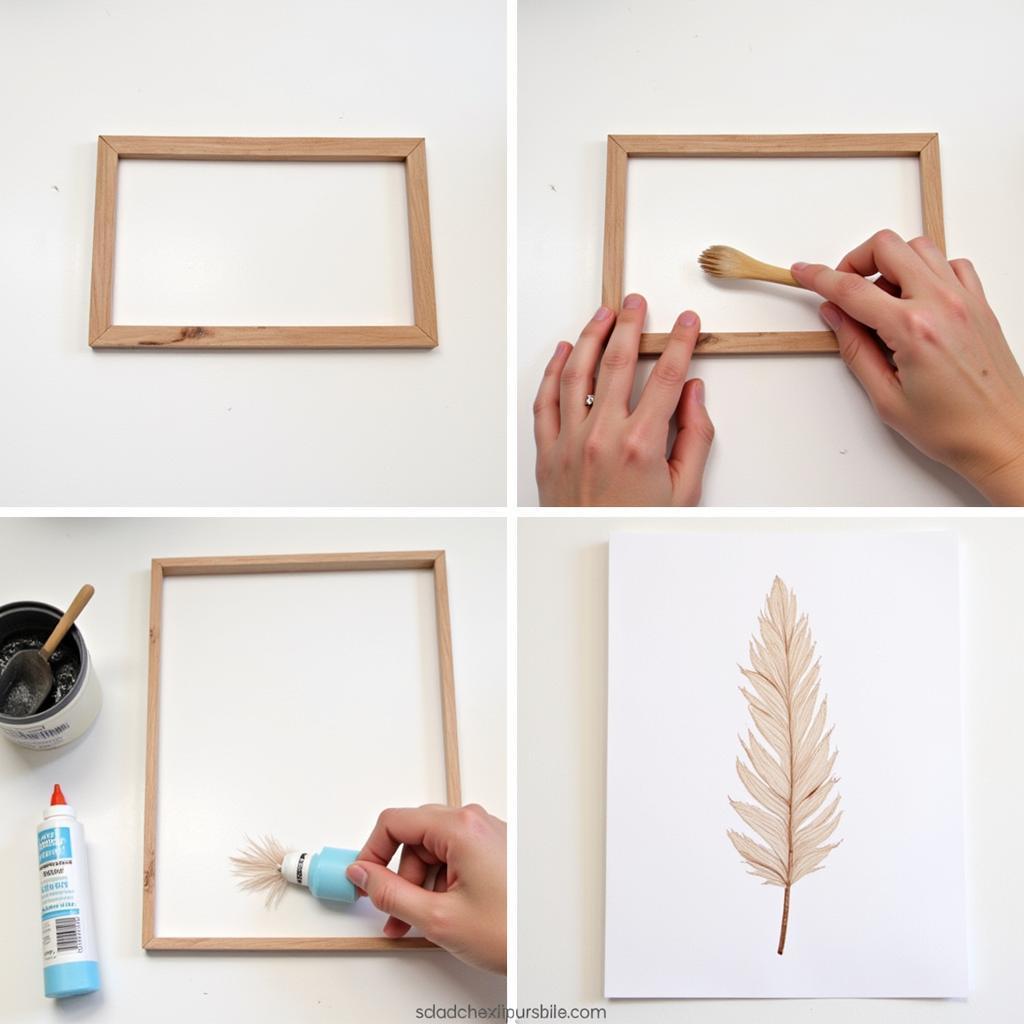 DIY Feathers Wall Art