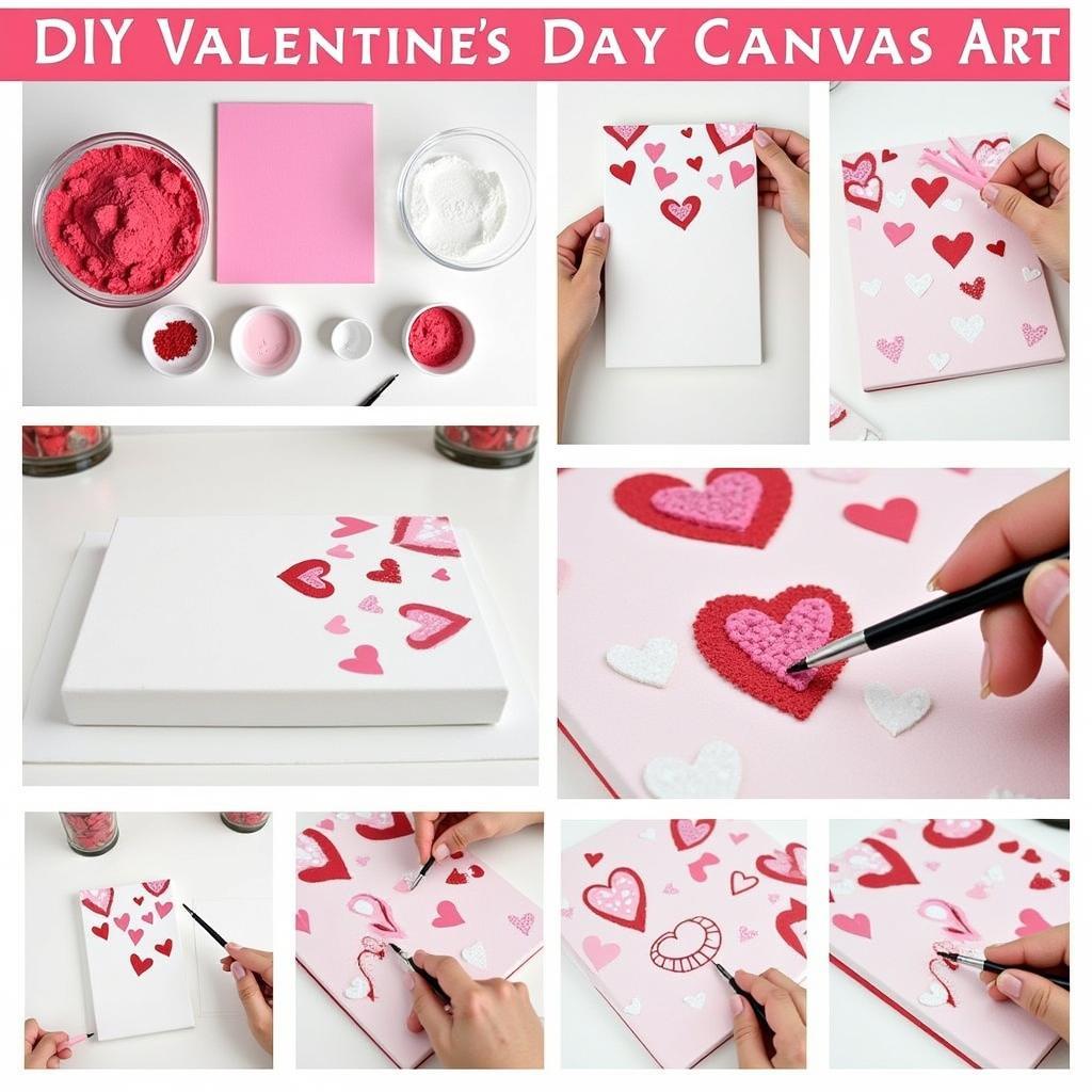 DIY Valentines Canvas Art Step-by-Step Guide