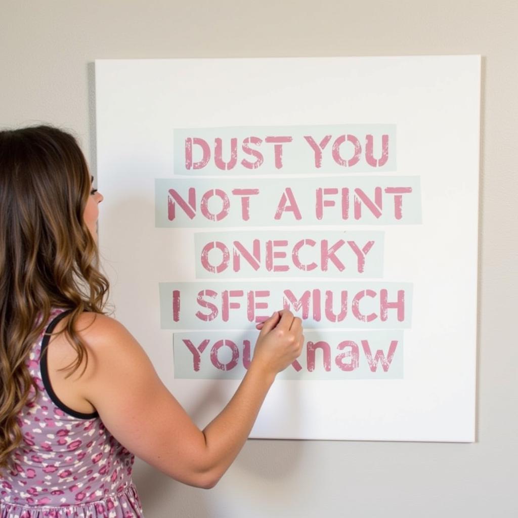 Creating DIY words wall art