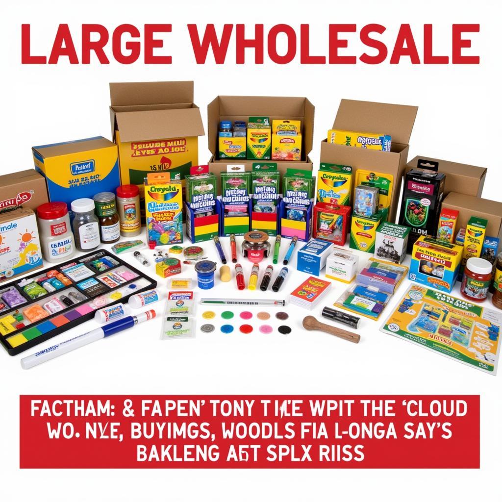 Art and craft supplies in bulk for educational purposes