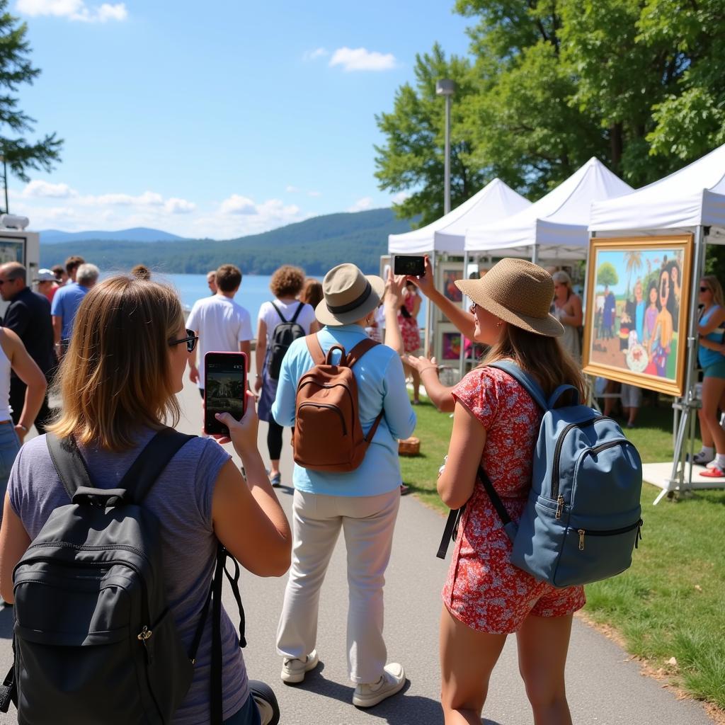 Du khách tại Lake Geneva Art Fair