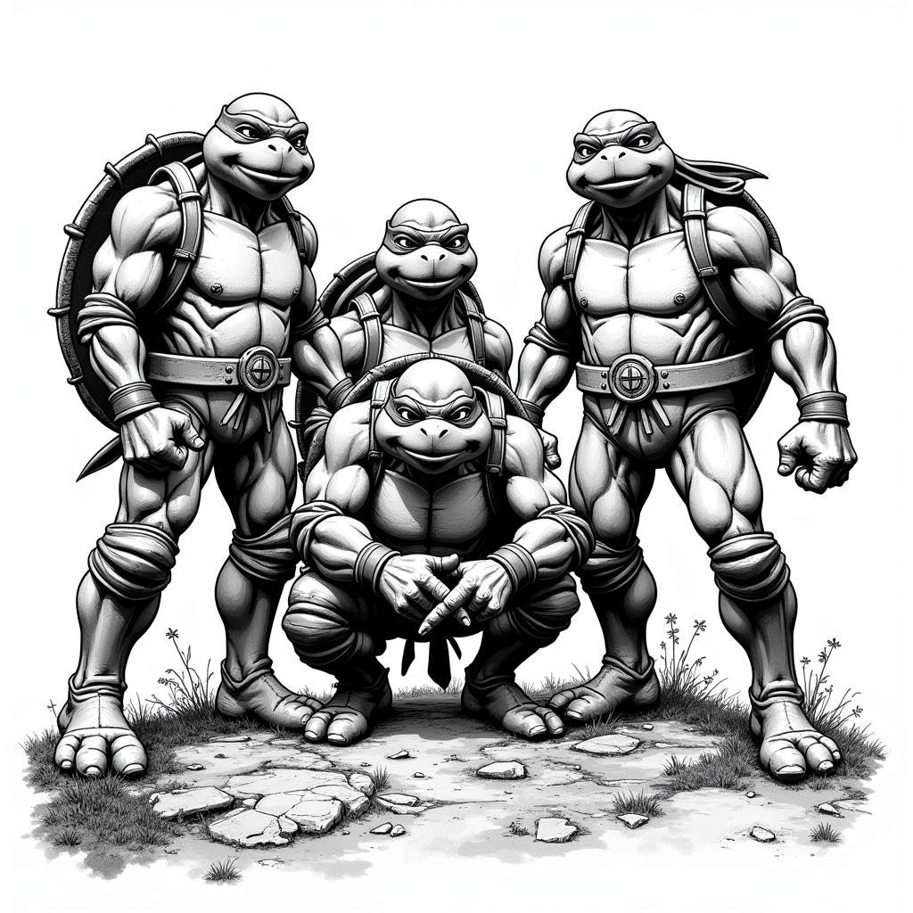 Early TMNT Comic Book Art