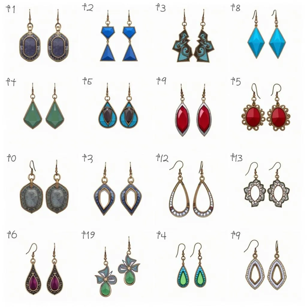 Digital Art Earring Designs