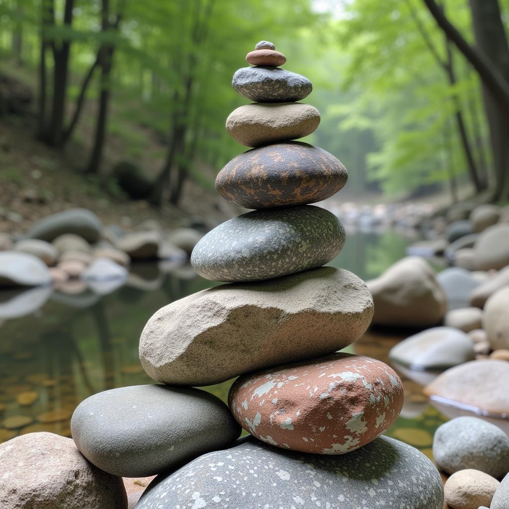 Earth Element Art: Rock Balancing Displaying Precision and Balance